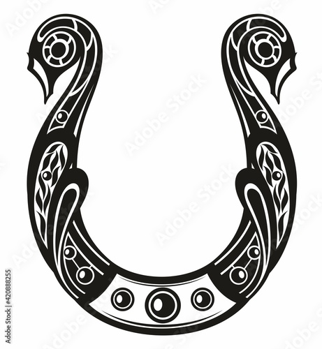 Horseshoe icon. Vector concept illustration for design.