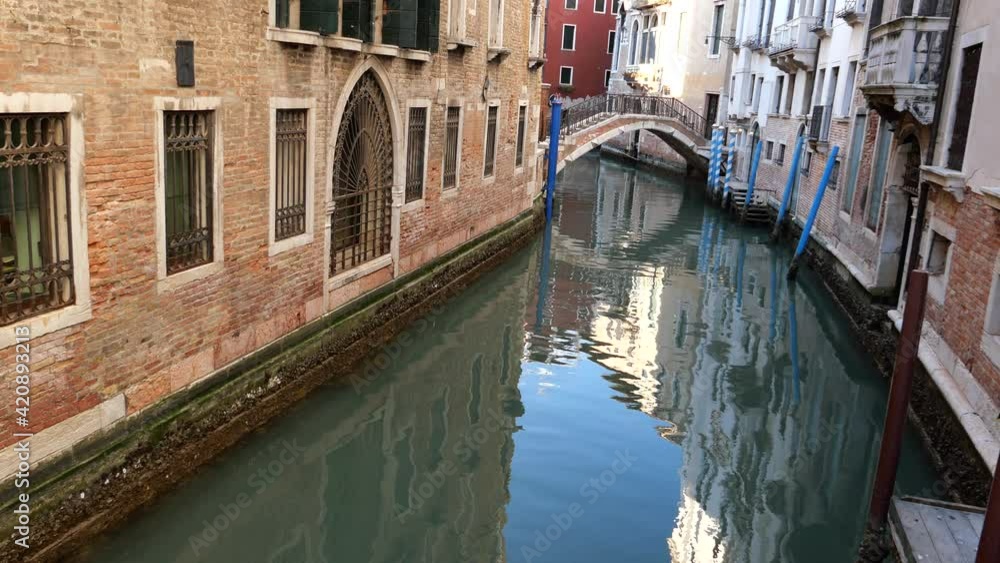 Venice, Italy - Historic buildings between the canals of the lagoon city Venice, Italy - Historic buildings between the canals of the lagoon city