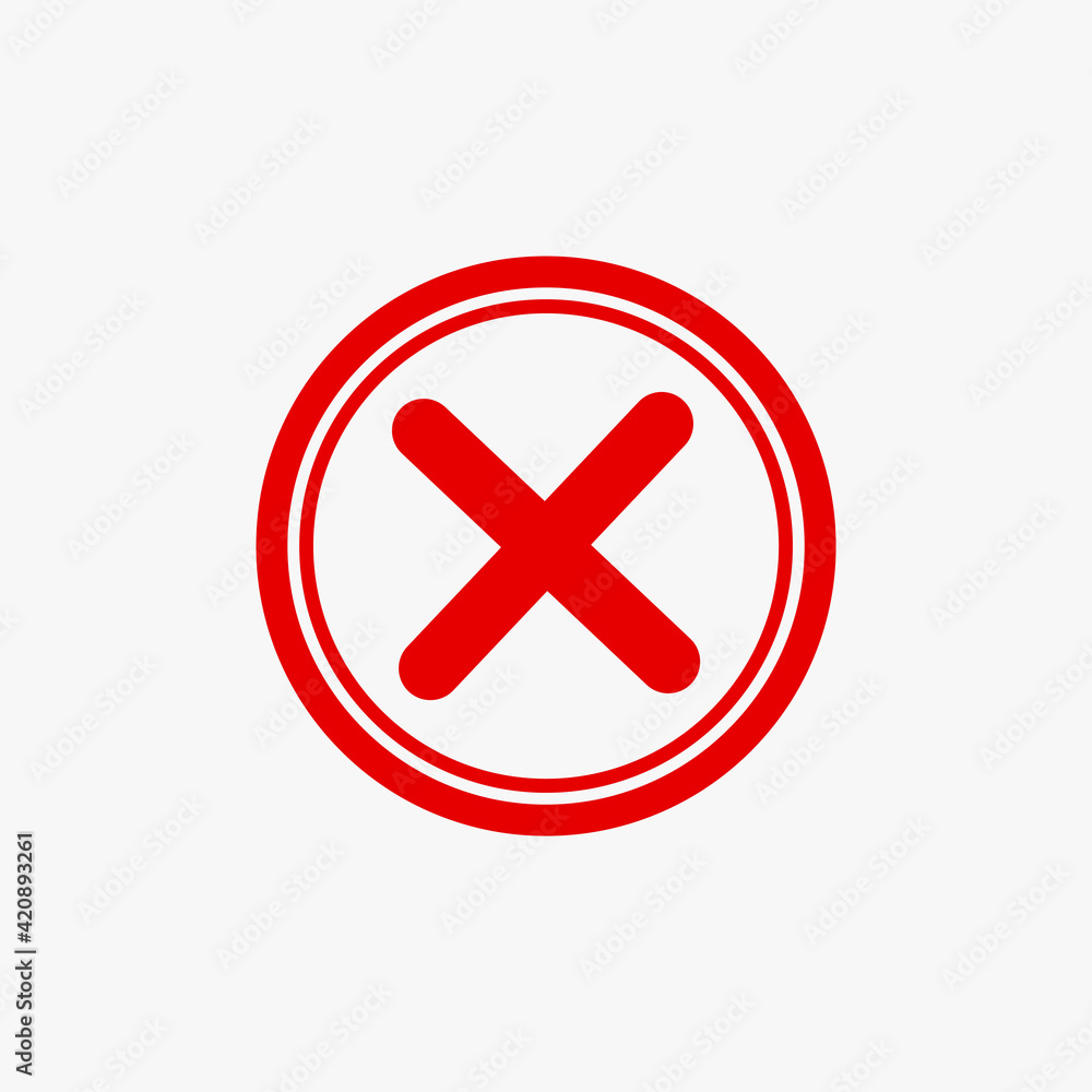 Obraz premium Wrong mark . line vector icon