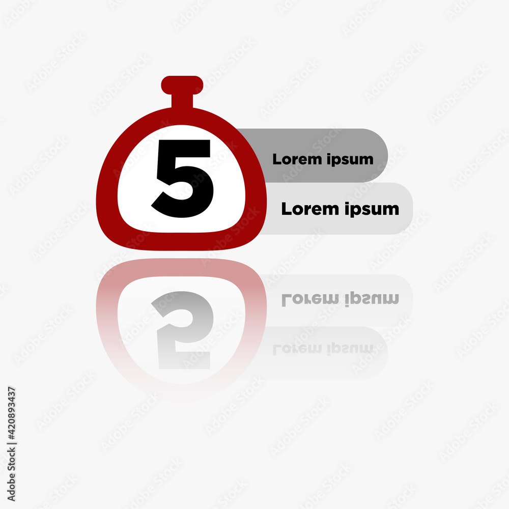 Vector emblem with the number of days remaining. label, red alarm clock flat with ribbon, promotion icon, best deal symbol vector illustration. Vector emblem with the number of days remaining. label, red alarm clock flat with ribbon, promotion icon, best deal symbol vector illustration.