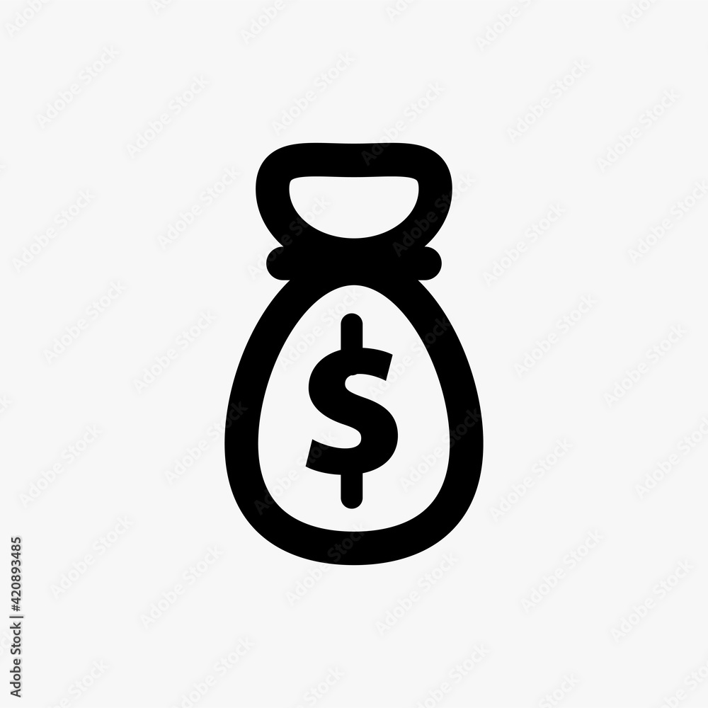 money bag isolated icon vector illustration design money bag isolated icon vector illustration design