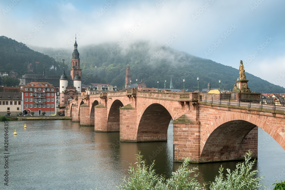 Heidelberg Old Bridge across the Neckar River