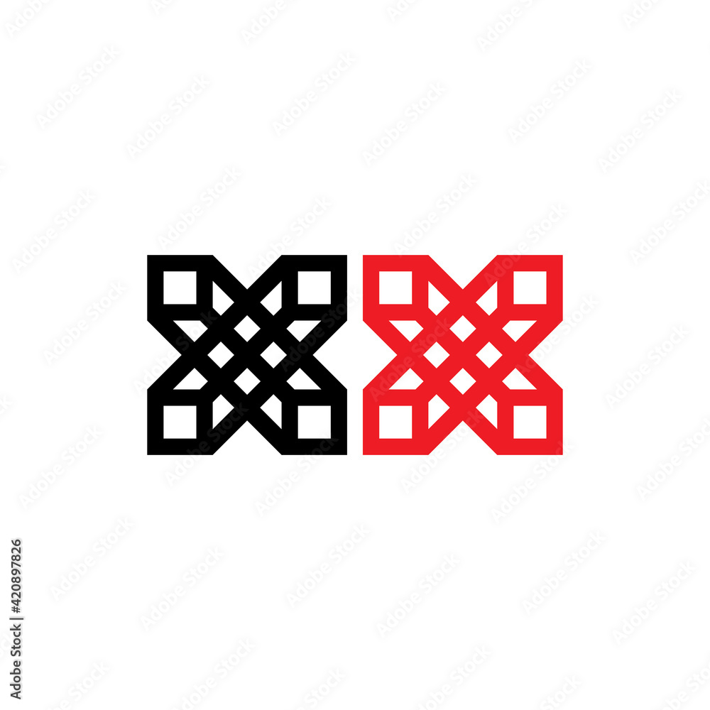 3D XX letter logo design vector 3D XX letter logo design vector