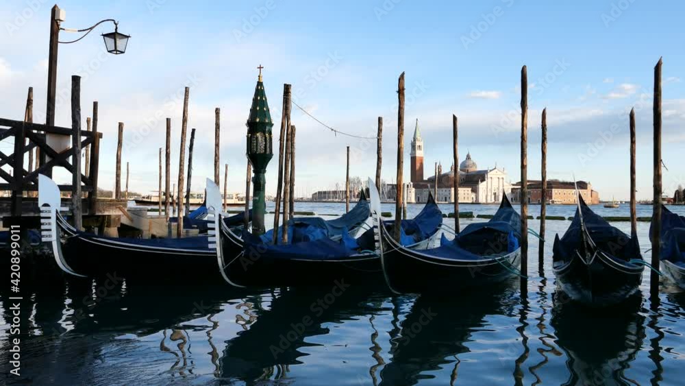 Venice, Italy - Historic buildings between the canals of the lagoon city Venice, Italy - Historic buildings between the canals of the lagoon city