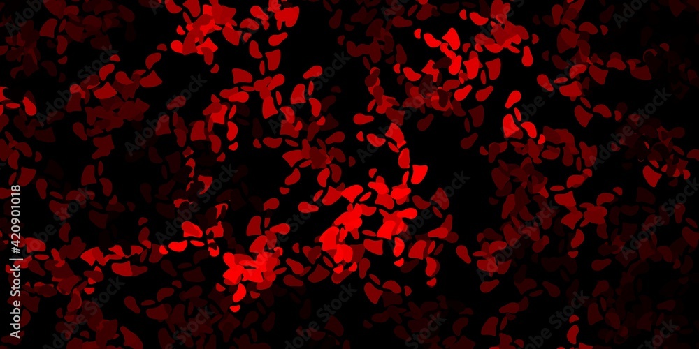 Dark red vector backdrop with chaotic shapes.