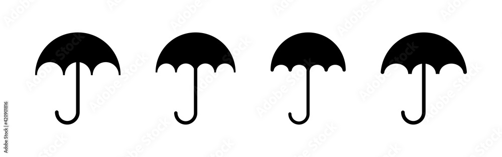 Umbrella icon set. umbrella sign icon Umbrella icon set. umbrella sign icon