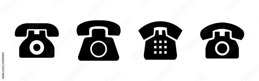 Telephone icon set. phone icon vector. Telephone icon set. phone icon vector.