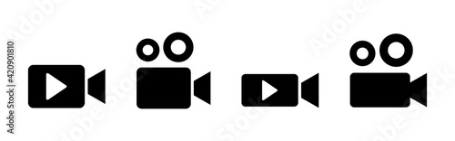 Wallpaper Mural Video icon set. video camera icon vector. movie sign. cinema Torontodigital.ca