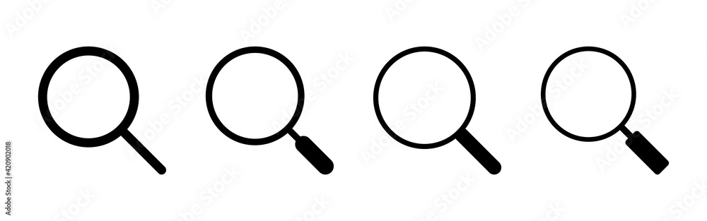 Search icon set. search magnifying glass icon Search icon set. search magnifying glass icon