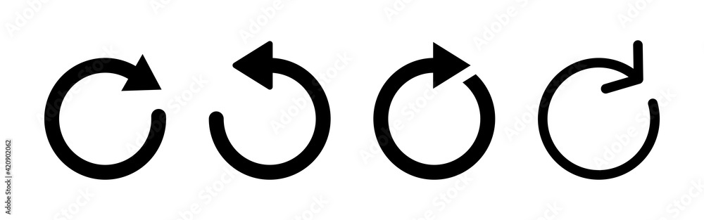 Refresh icon set. Reload icon vector. Update icon.