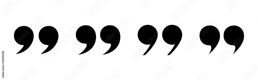 Quote icon set. Quotation mark symbol. Quote icon set. Quotation mark symbol.
