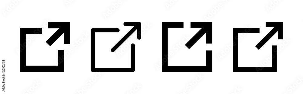 External link icon set. link icon vector. hyperlink symbol External link icon set. link icon vector. hyperlink symbol