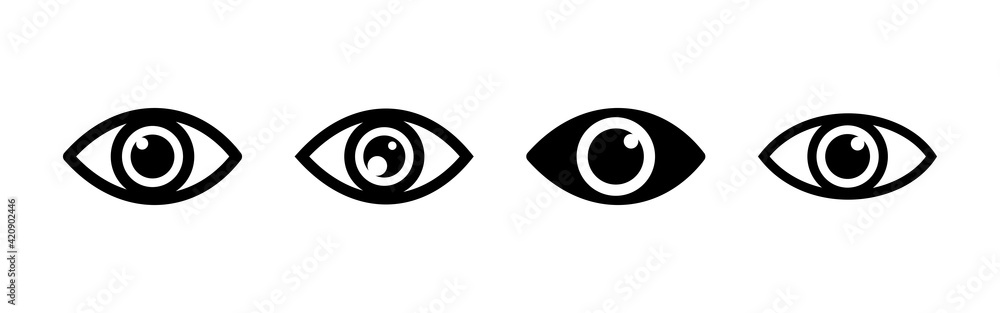 Eye icon set. Eye vector icon. Look and Vision icon. Eye icon set. Eye vector icon. Look and Vision icon.
