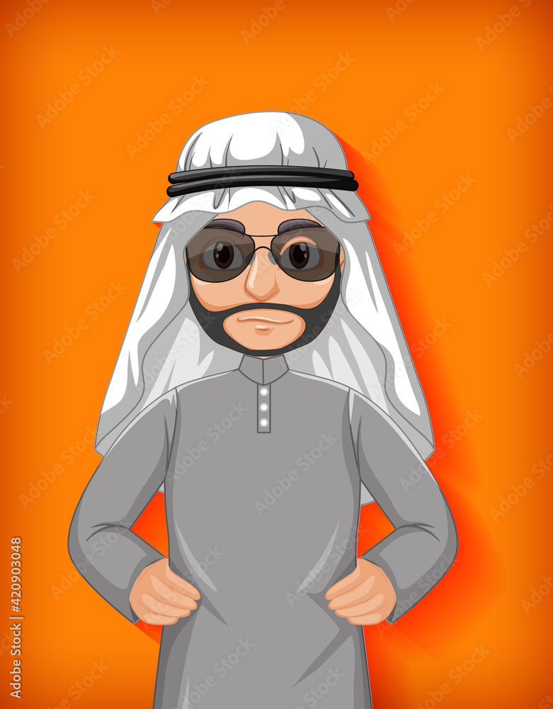 Arab man cartoon character Arab man cartoon character
