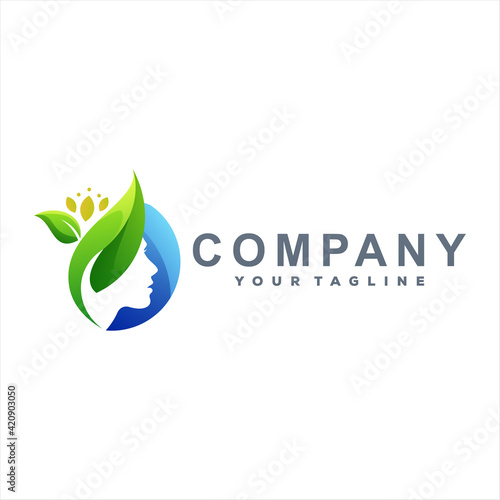 beauty spa gradient logo design