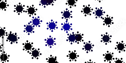 Light blue, red vector texture with disease symbols.