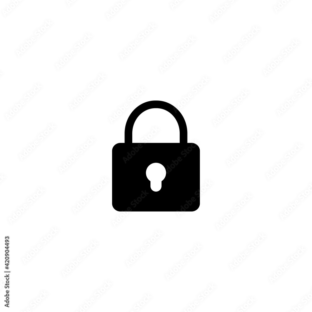Lock icon vector for computer, web and mobile app Lock icon vector for computer, web and mobile app