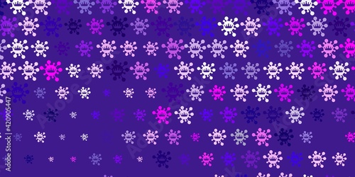 Light Purple vector texture with disease symbols.