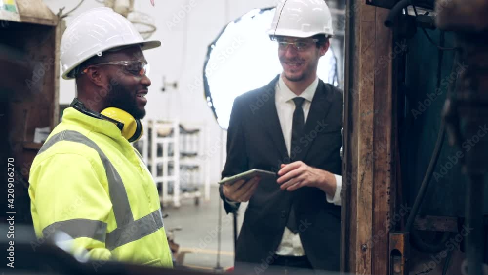workers working at site with robot workers working at site with robot