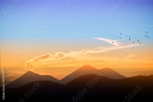 sunset in mountains © Mauricio
