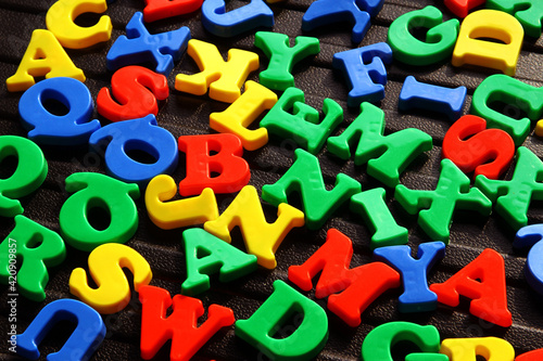 Toy alphabet and letters make early learning fun and interactive