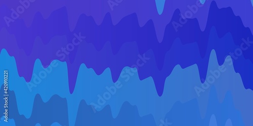 Light Pink, Blue vector background with curved lines.