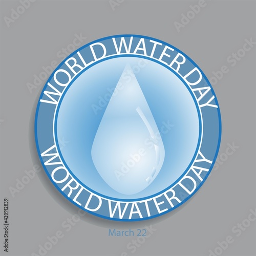 World Water Day Sign and Badge
