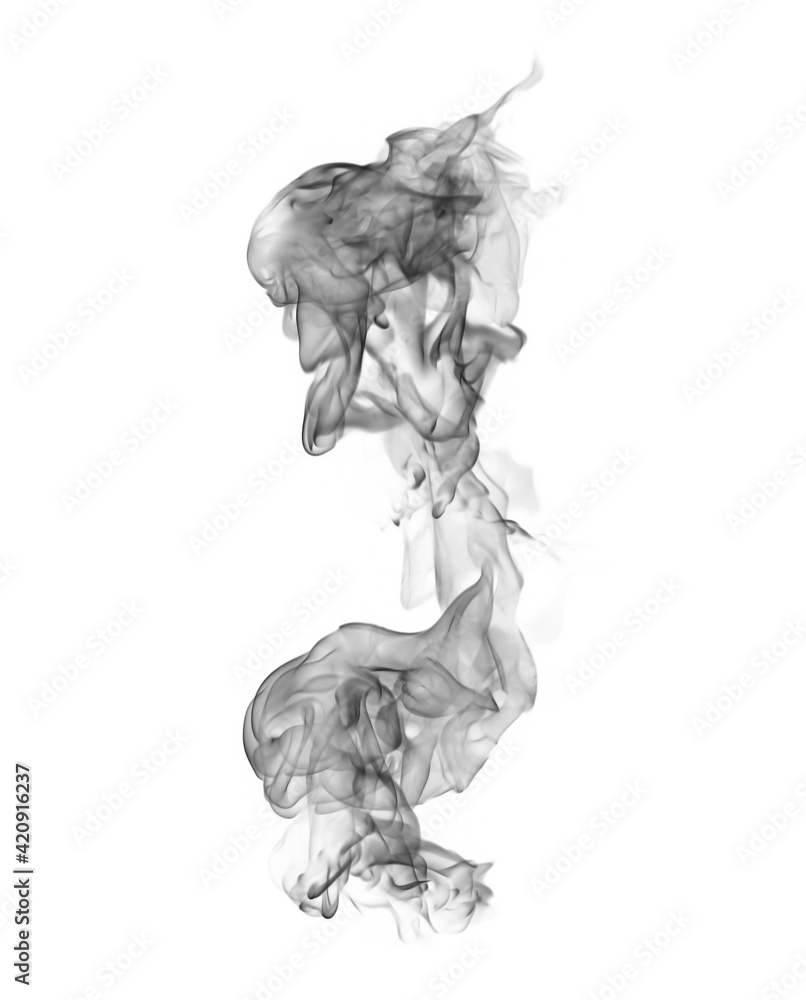 Smoke on a white background. Smoke on a white background.