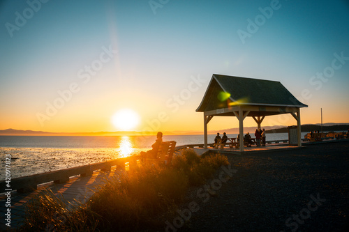 sunset on the beach