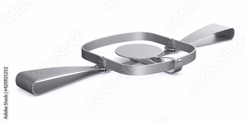 bear trap on white backgrou...