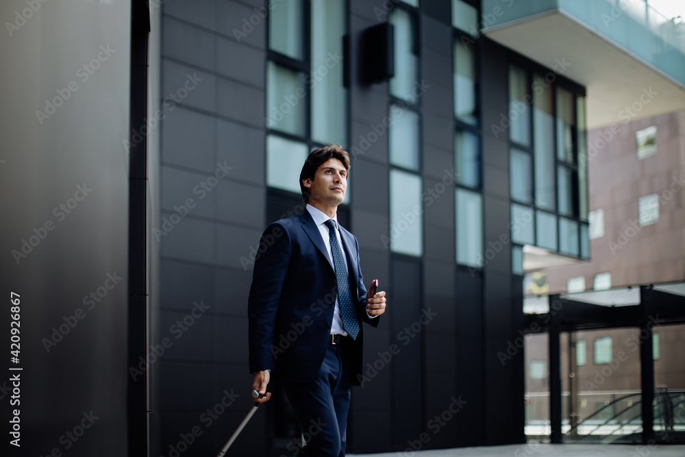 Businessman leaving on business trip Businessman leaving on business trip