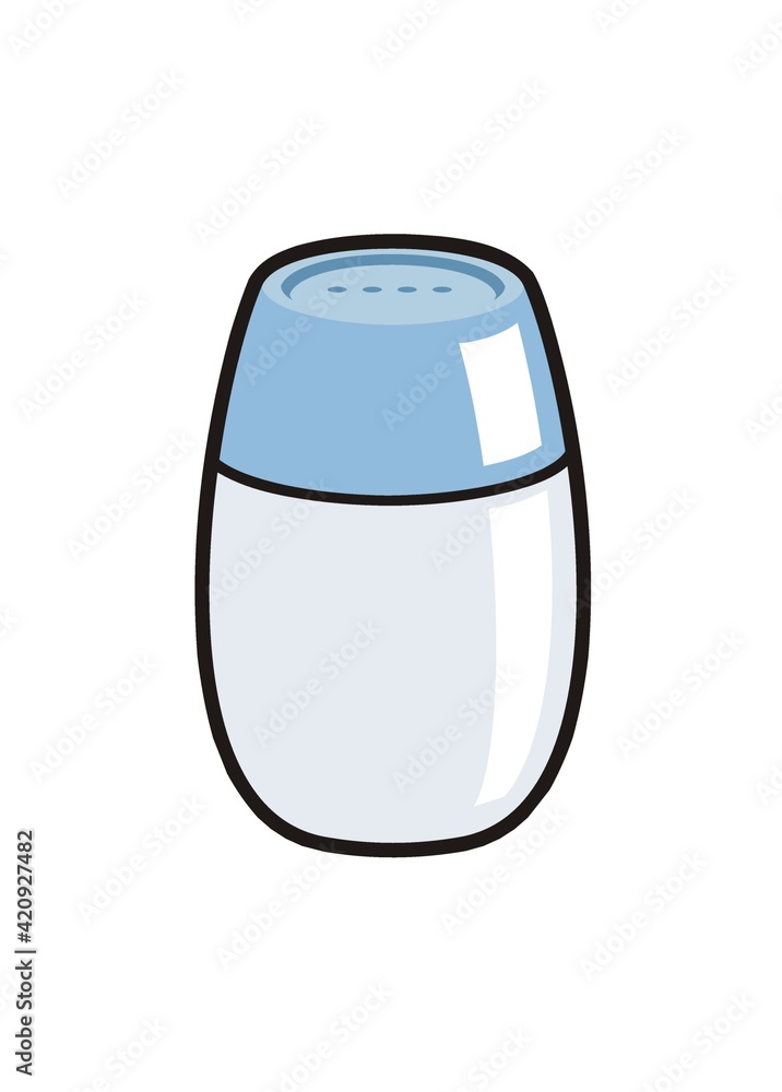 Pepper bottle. Simple flat illustration with black outline. Pepper bottle. Simple flat illustration with black outline.