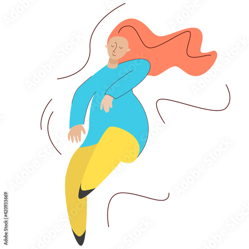 World dance day vector concept. Cartoon women character dancing. 