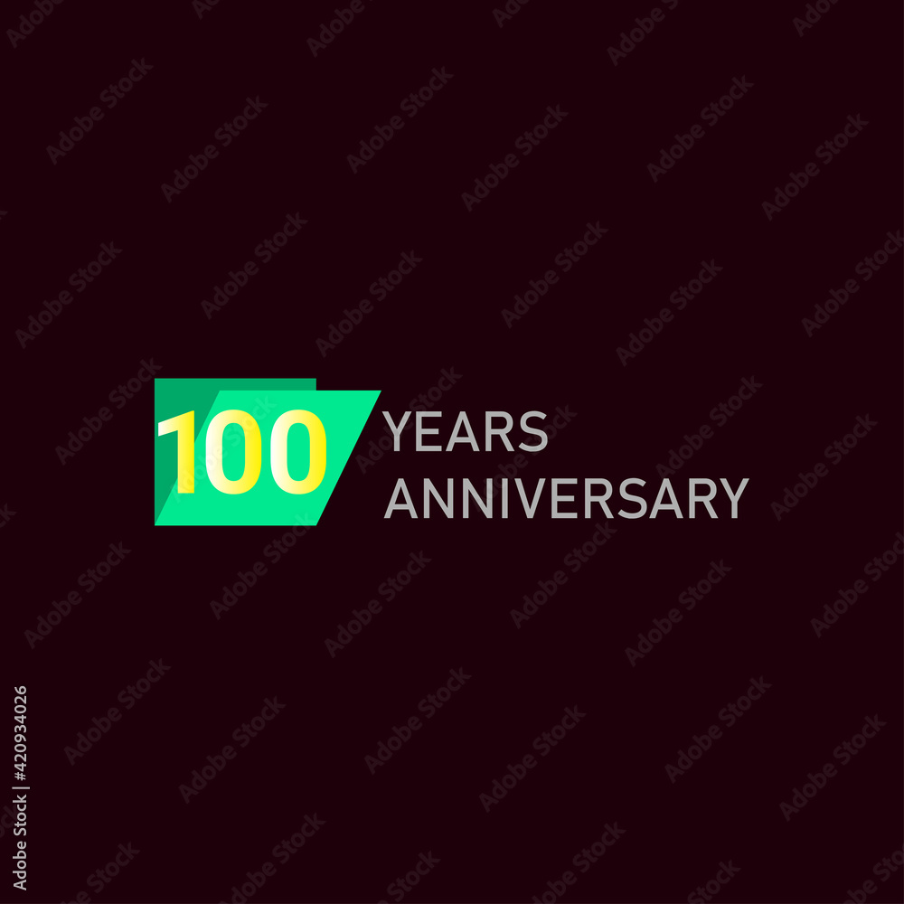 Obraz premium 100 Years Anniversary Celebration Vector Template Design Illustration