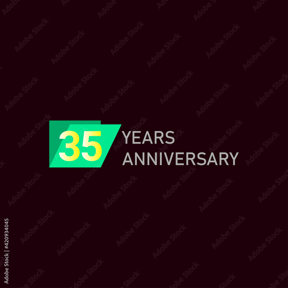 35 Years Anniversary Celebration Vector Template Design Illustration 35 Years Anniversary Celebration Vector Template Design Illustration