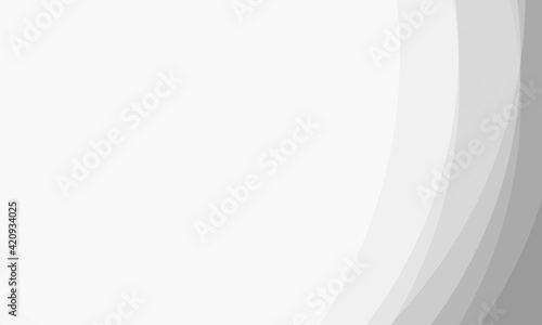 Abstract white and gray curve line gradient background.
