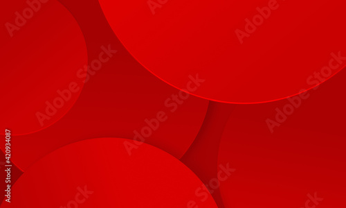 Circles red texture background. Simple modern design use for christmas and valentine day concept.