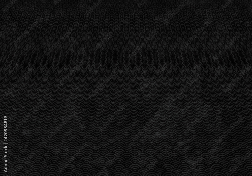 Fototapeta premium 背景_バック_テクスチャ_和紙_143_黒
