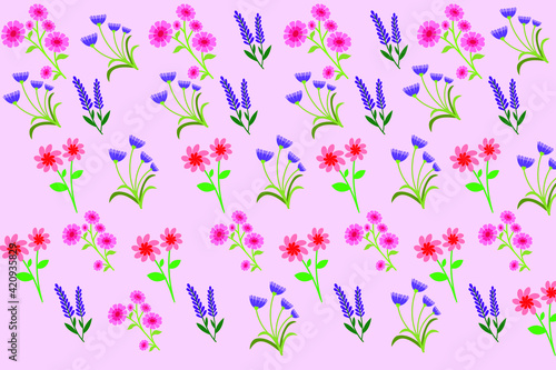 Vector pattern with floral theme. Background with flowers. Backdrop for greeting cards  posters  banners  and placards.  