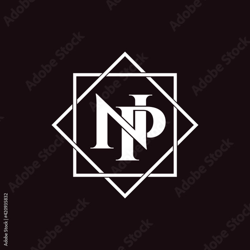 Letter NP luxury logo design vector