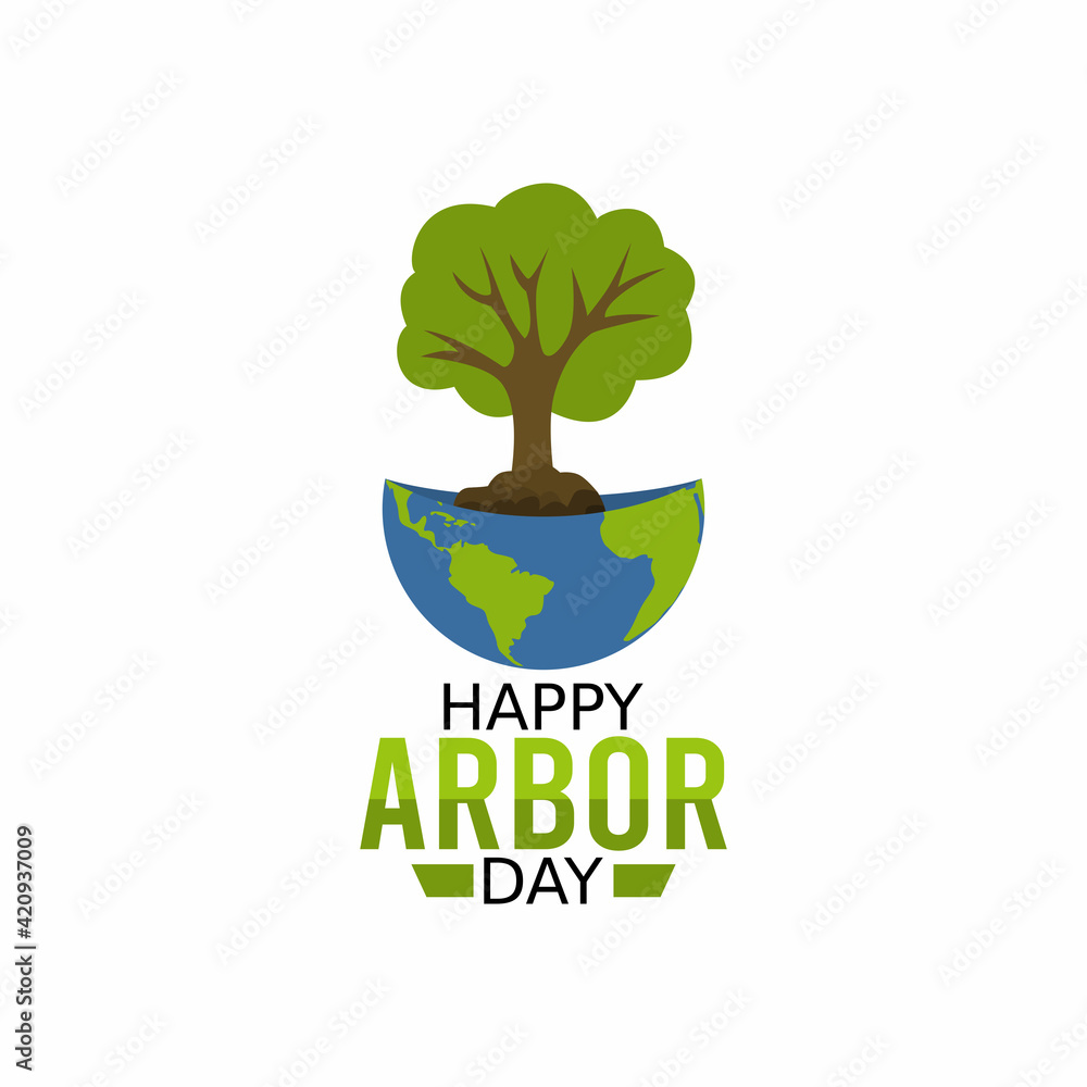 vector graphic of happy arbour day good for happy arbour day