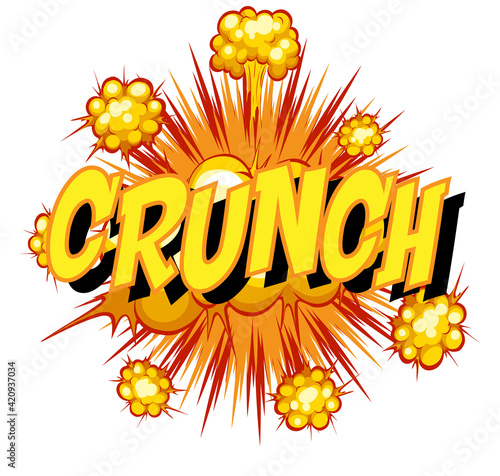 Comic speech bubble with crunch text