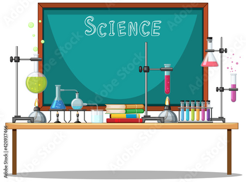 Chemistry element on the table