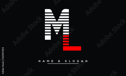 ML, LM, M, L  Abstract Letters Logo Monogram