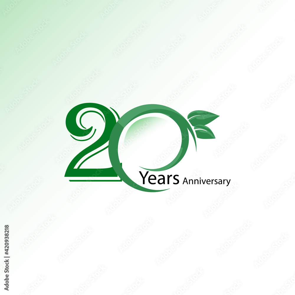 20 year anniversary design vector template illustration 20 year anniversary design vector template illustration