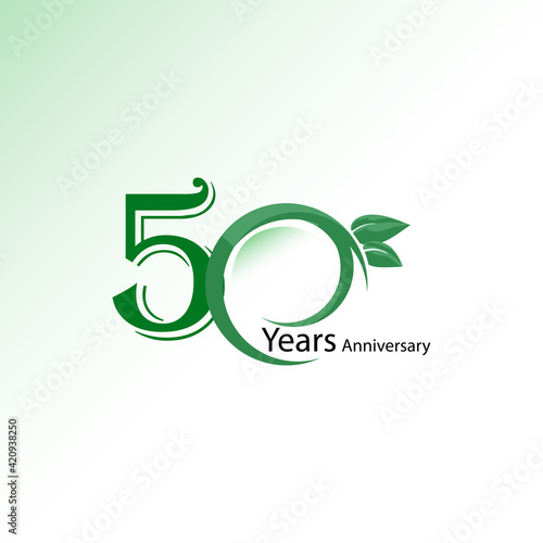 50 year anniversary design vector template illustration