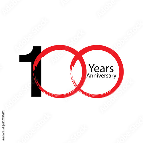 100 year anniversary design vector template illustration