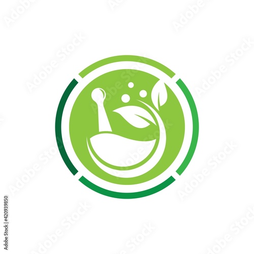 Natural medicine logo images illustration