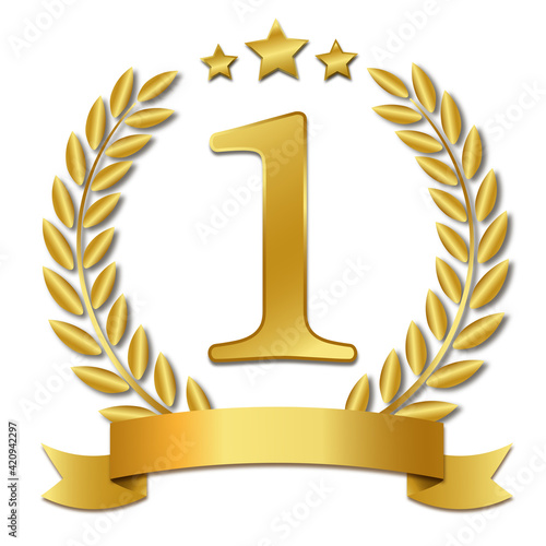 Gold award 1st with laurel wreath 