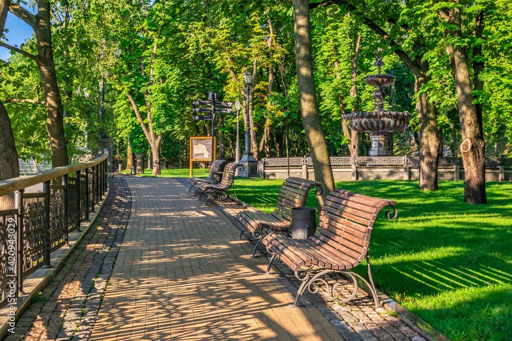 Vladimirskaya Gorka park in Kyiv, Ukraine